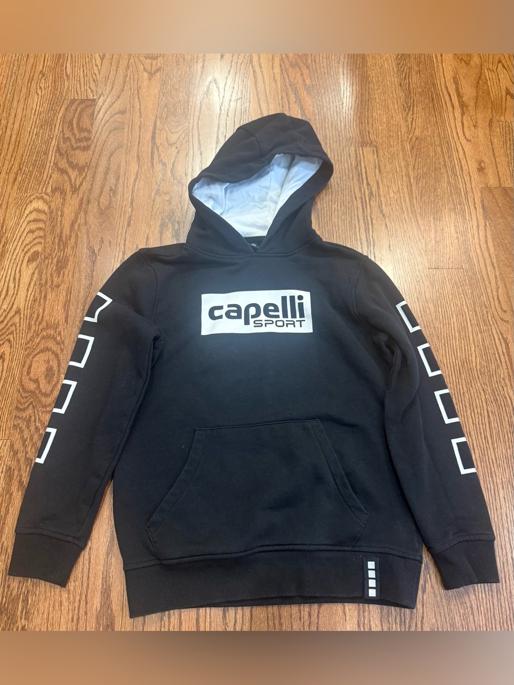 Capelli Sport Black Hoodie with White Logo Youth M